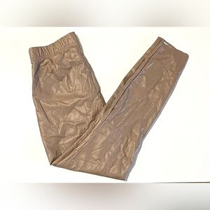 H&M Women’s Light Brown Faux Leather Leggings